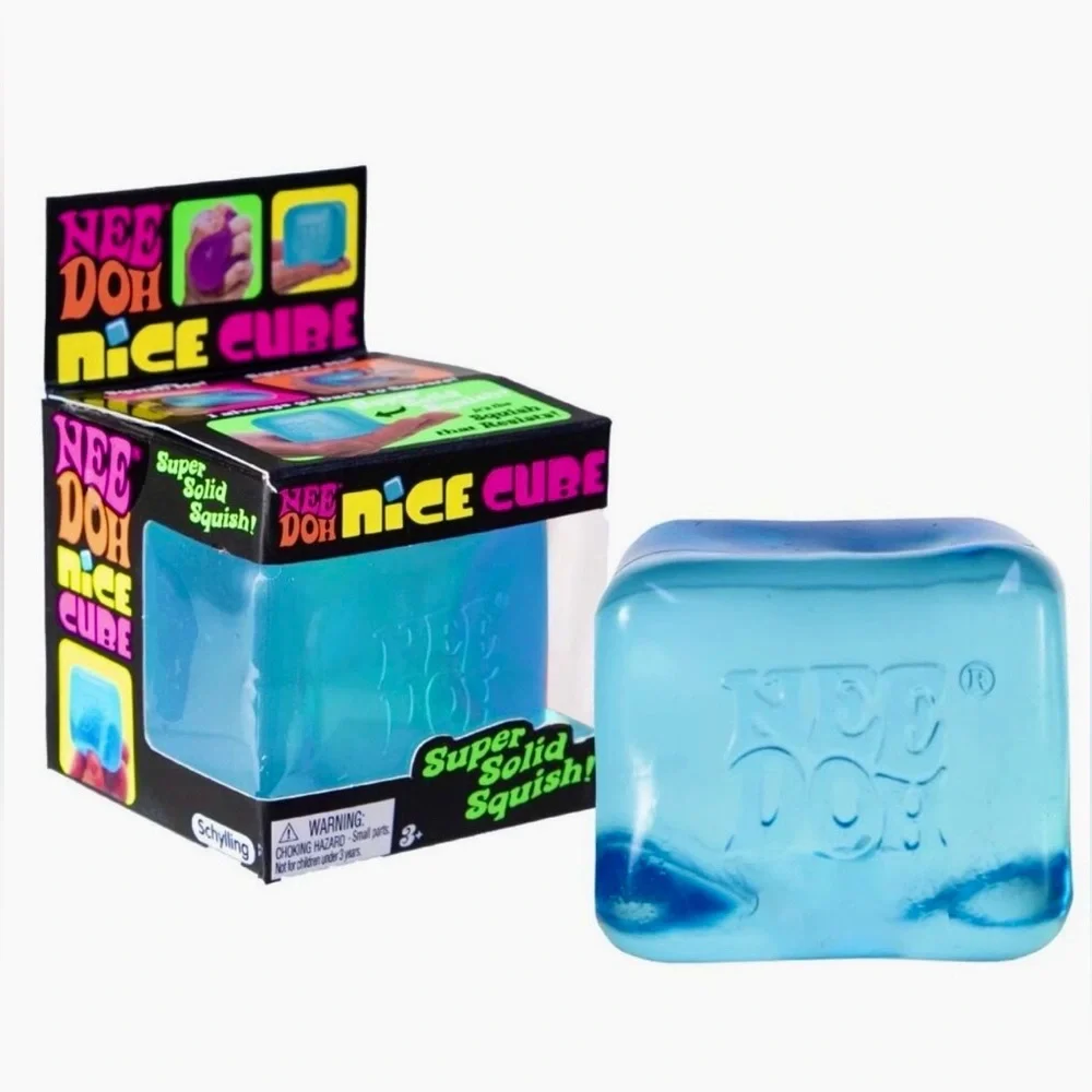 NEEDOH Nice Cube Super Solid Squish BLUE 💙 Squishy Sensory Stress Relief Toy NEW